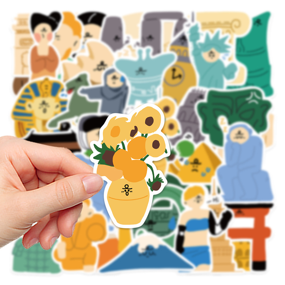 

40PCS Architectural Relics Graffiti Stickers For Skateboard Car Laptop Fridge Helmet Stickers Ipad Bicycle Bike Motorcycle PS4 Notebook Guitar DIY Pvc Decals, Multi colors