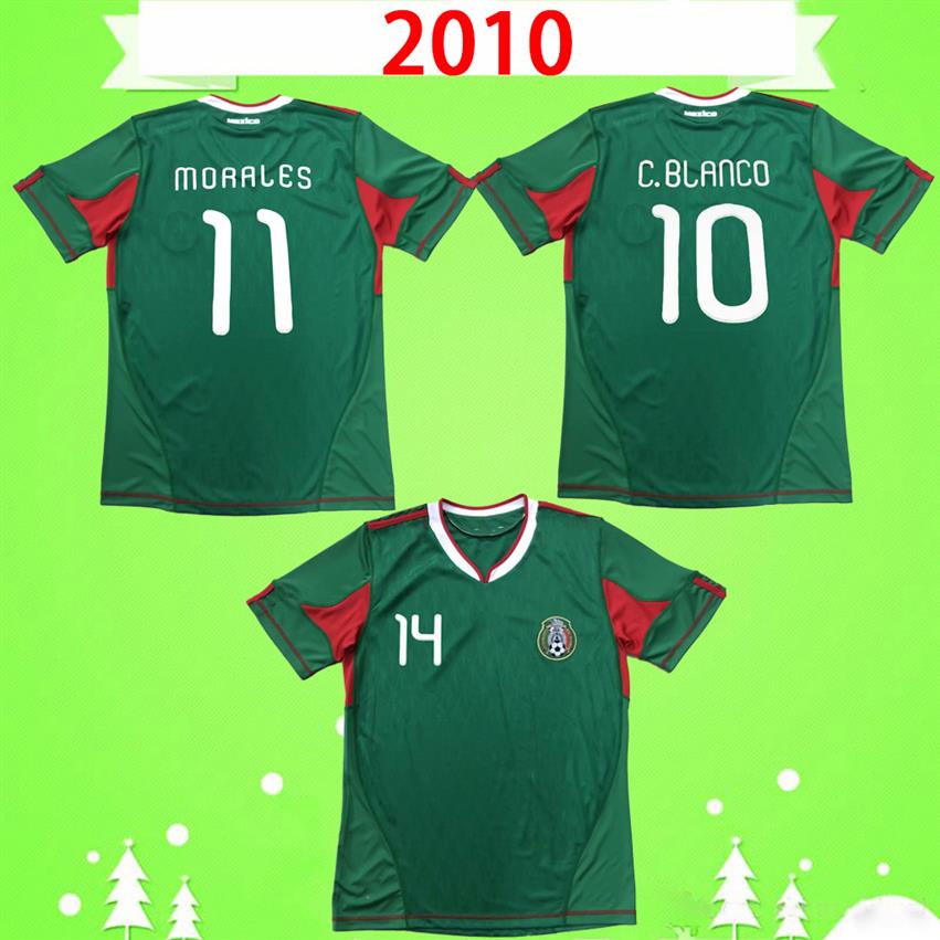 

MEXICO 2010 Retro Soccer Jerseys vintage Camiseta de futbol home green football shirt #14 CHICHARITO #10 C BLANCO J HERNANDEZ #4 R326K, 2021 2022