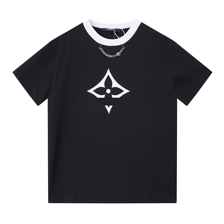 

2023 aa Designer Tide t shirt chestletter laminated print short sleeve high street loose oversize casual t-shirt 100% pure cotton tops for men and women Asian size M-3XL