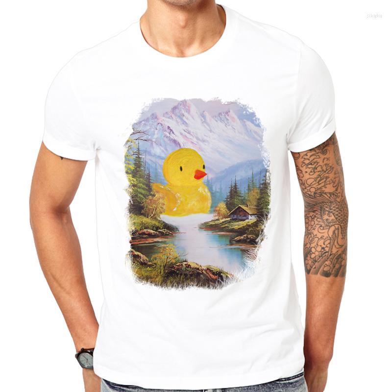 

Men' T Shirts Novelty Fashion Old School Duck Print T-shirt Summer Cool Men Shirt Brand Comfortable Tops, 959