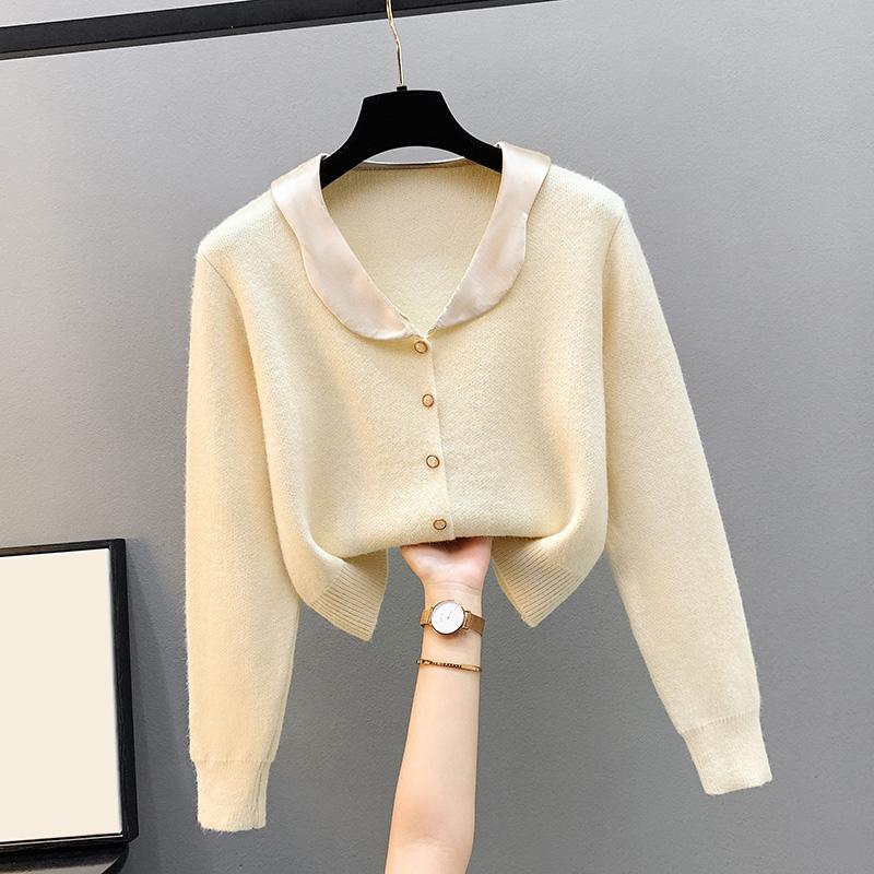 

Women's Knits & Tees Cardigan Women Spring Knitted Casual Temperament Single Breasted Coats Solid Color Sweaters 2023Women's, Sky blue