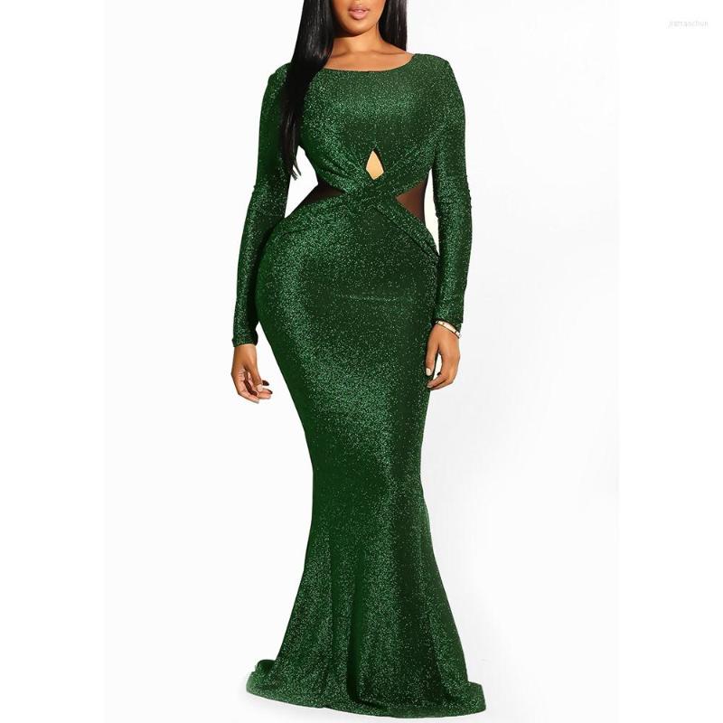 

Casual Dresses 2023 Evening Sequin Dress Shiny Green Backless Ladies Fashion Women Mermaid Tight Party Club Long Sexy Open Back Bodycon, Blue