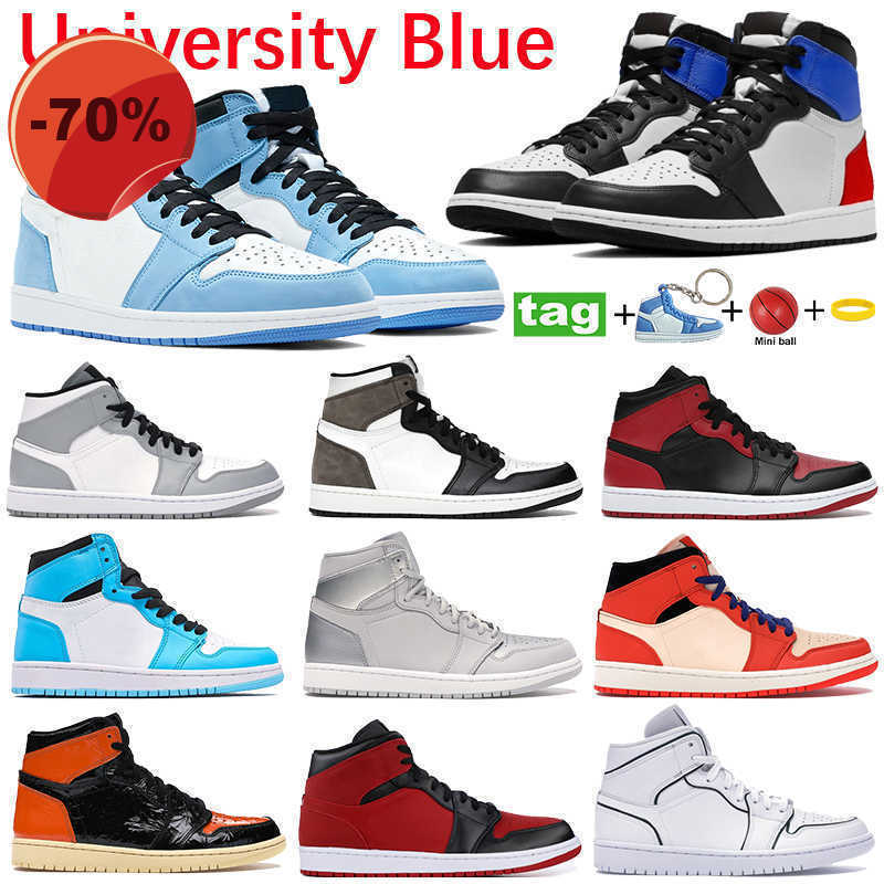 

Boots With Keychain 1 1s University Blue High Dark Mocha shoes Mid Light Smoke Grey Silver Toe trainers Shadow 2.0 men women sneakers, 1.high dark mocha