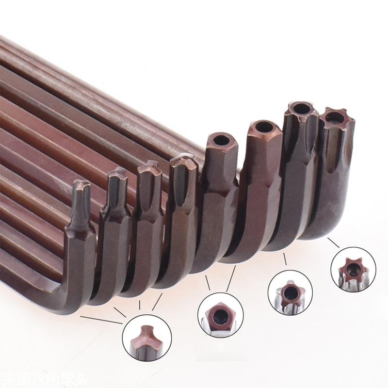 

Hand Tools 10pcs/lot L Type Wrench Share Bicycle Screwdriver Drill Bit Y/Torx/5-Point/Pentagon/Hex Shaped Tools45 Y4 Y5 Y6 Y8 M6 M8