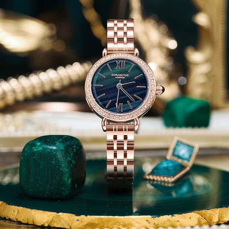 

Wristwatches Women Watches Rose Gold Silver Ladies Bracelet Watch Womens Quartz Dress Wristwatch Feminino Kol Saati, Bronze
