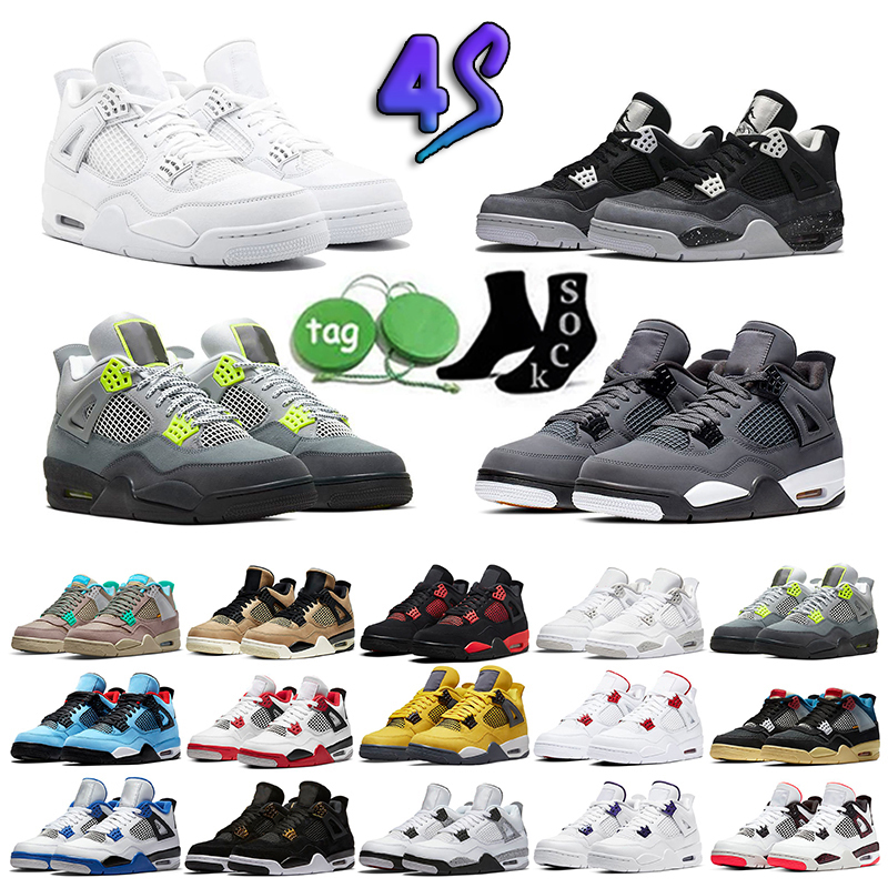 

Jumpman 4 Retro Basketball Shoes 4S Military jordan jordans4 jordan4 Blue Tour Yellow Sail Kaws Purple Metallic Bred Women Sneakers Outdoor 36-46, 25