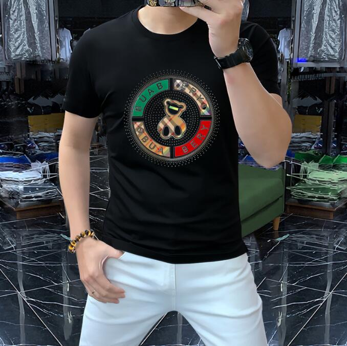 

Loose designer t shirt summer white short sleeve bear men tshirt tee mens clothes