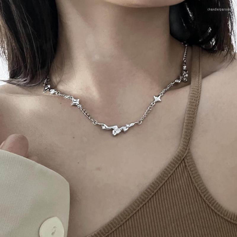 

Chains Sweet Cool Y2k Lava Star Pendant Necklace Fashion Punk Hip Hop For Men Women Jewelry Accessories