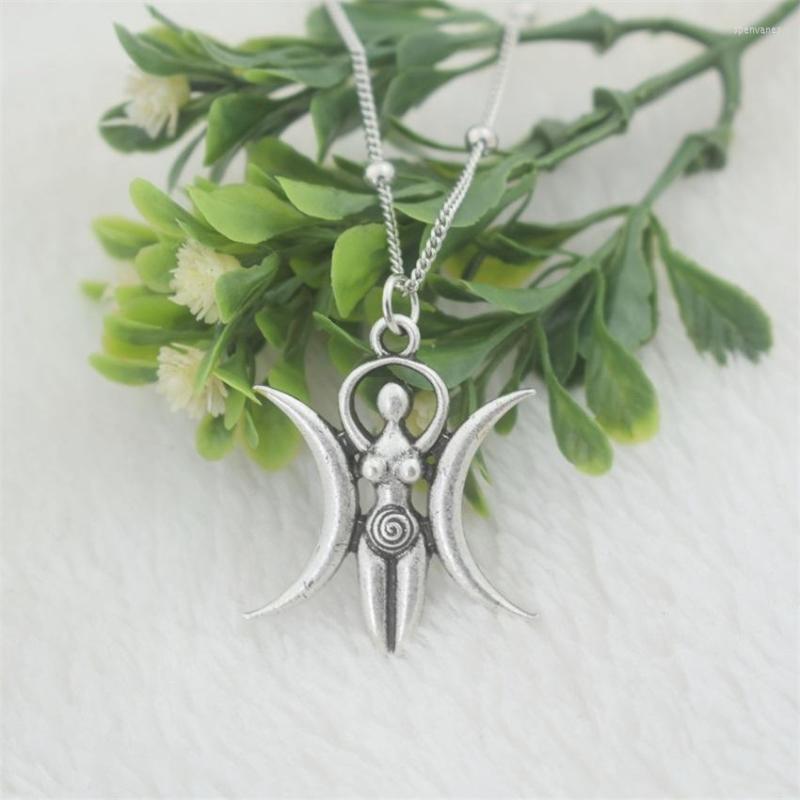 

Chains 12pcs Witchcraft Moon Fertility Goddess Necklace With Card Fashion Women's Jewelry