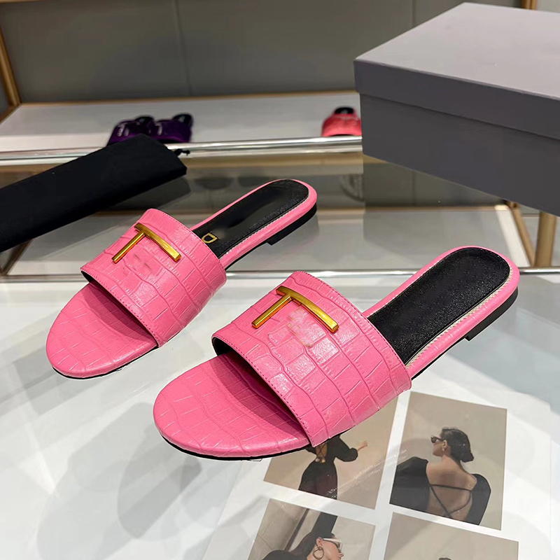 

designer shoes house platform slippers for women summer beach Genuine Leather flats sandals sizi 10, 8#