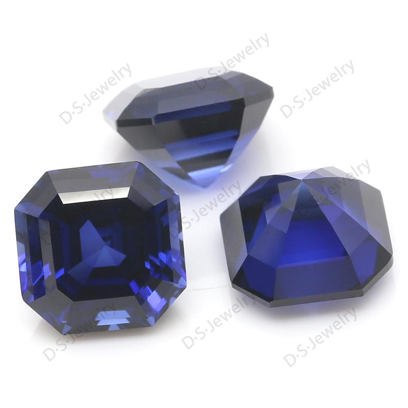 

Beads Other 34# Synthetic Sapphire Stone Gemstones Corundum Asscher Cut 5A For JewelryOther