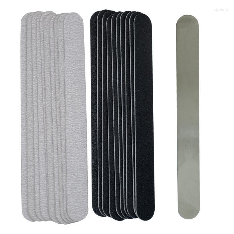 

Nail Files Straight Replacement File 100/180/240 10pcs Grey/Black Removable SandPaper With Stainless Steel Handle Metal Sanding Stac22