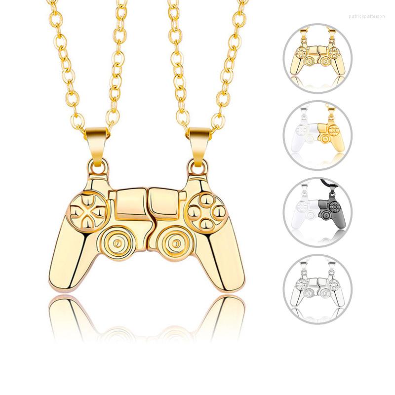 

Pendant Necklaces 2 Pcs/Set Game Console Handle Couple Necklace For Lovers Magnetic Matching Couples Valentine Gift Him HP-08