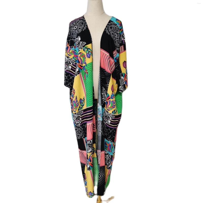 

Ethnic Clothing Beach Dress Suntan Shirt Classic African Women Dashiki Abaya Free Size Printed Cardigan Design Loose Long Dresses