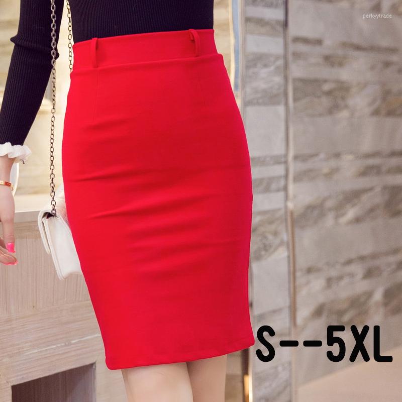 

Skirts Women 2023 Summer Office Lady Solid Cotton Sexy Pencil Mini Empire Elegant Midi Womens, Black
