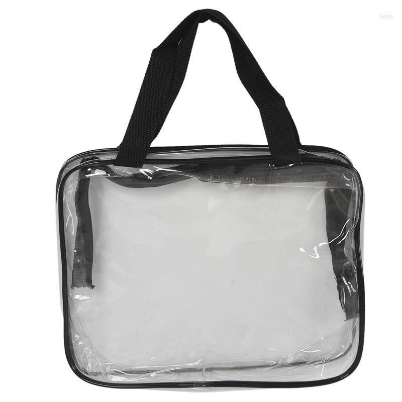 

Cosmetic Bags 4 Pieces Make-Up Travel Toiletry Bag Organizers For Traveling Business Trip And School Water-Proof (Black Transparent), Nude