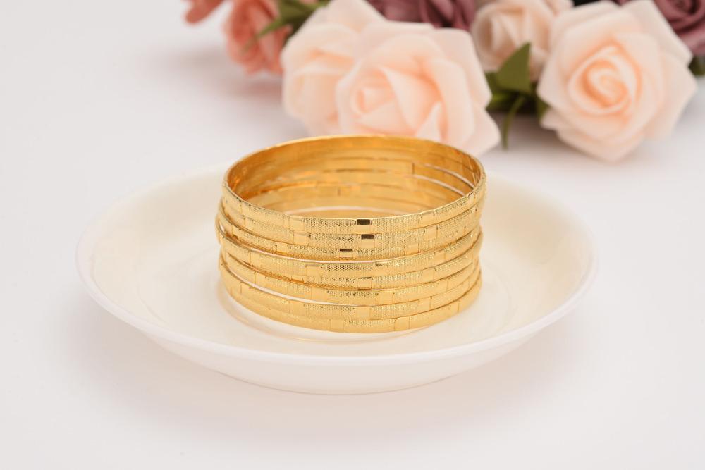 

Bangle Wholesale Solid Gold Finish Ethiopian Bracelet Dubai Jewelry Big Circle Bangles Wedding Bridal Women Gifts