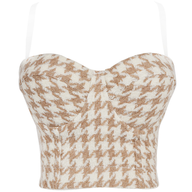 

Grid Women ShapersContrast Color Wool Coated F443, Multi