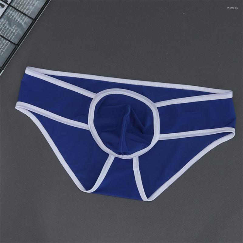 

Underpants Fashion Men Sexy Briefs Bulge Pouch Underwear Low-waist Panties Seemless Smooth Brief Ice Silk Lingerie Slip Homme Tanga A50, Green