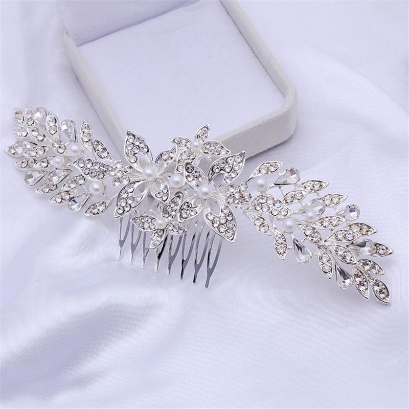 

Hair Clips & Barrettes Luxury Crystal Jewelry Clip Brides And Bridesmaids Wedding Accessory Comb Pearl Pins