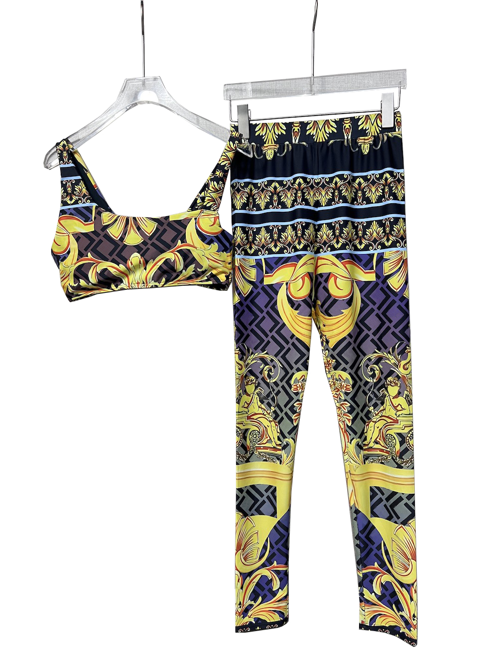 

Quick Dry Sports Vest Outfit High Waist Yoga Leggings Womens Elastic Tracksuit Four Seasons Gym Wear