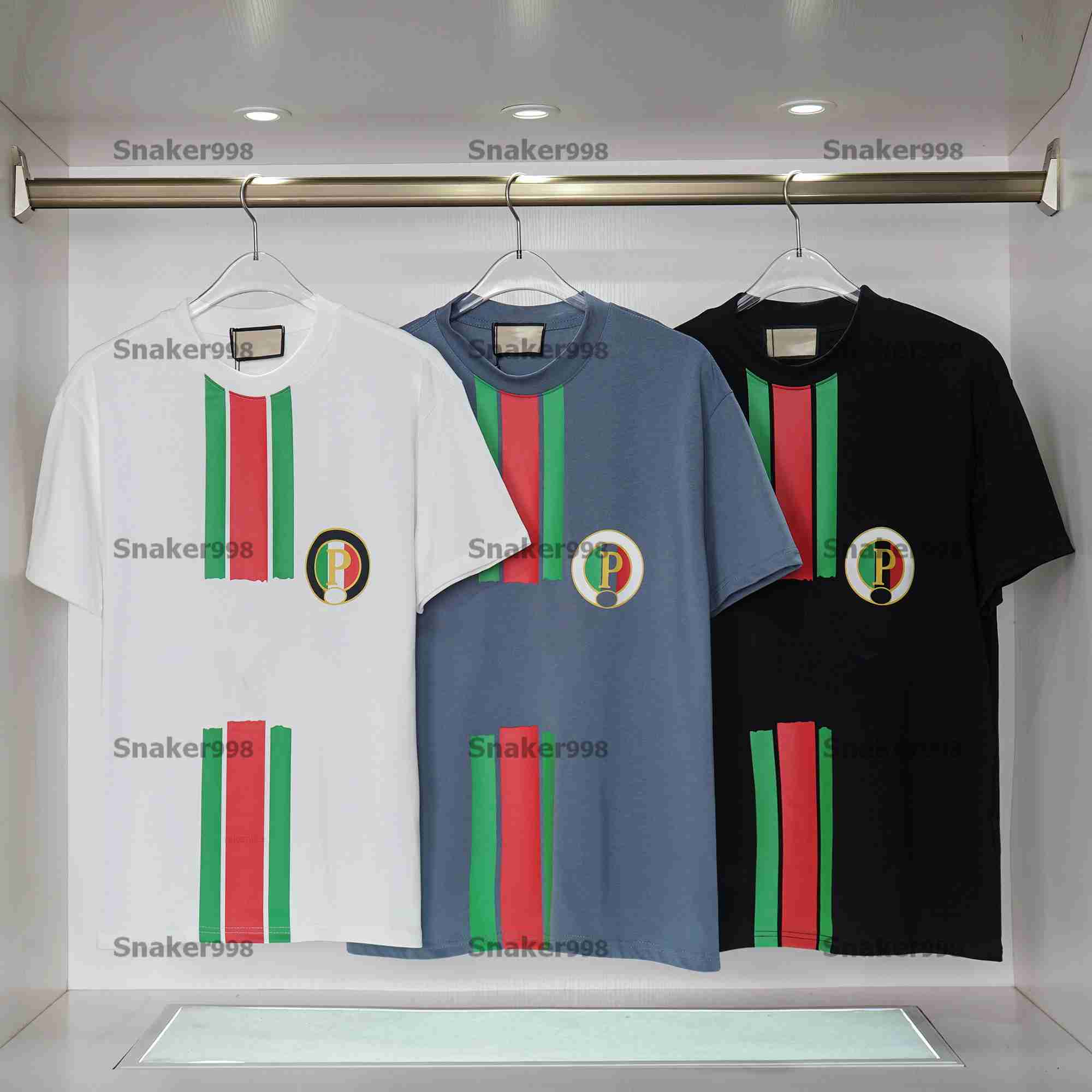 

2023 Fw23 Designer Mens t Shirts Chest Letter Men Tees Stripe Print Short Sleeve High Street Loose Oversize Casual T-shirt 100% Pure Cotton Mans, 05