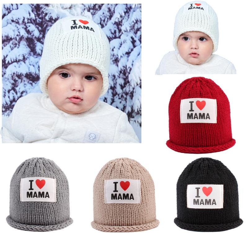 

Hats Caps & Cute Lretter Toddler Kids Winter Girls Boys Keep Warm Crochet Knit Hat Children Fur Ball Beanie Cap Born Infant Baby, Bk
