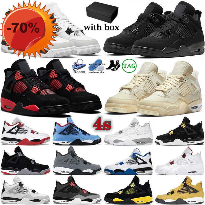 

Boots Outdoors 2023 men women basketball shoes 4 4s Military Black Cat Red Thunder Sail University Blue White Oreo Fire Pure Money, 47