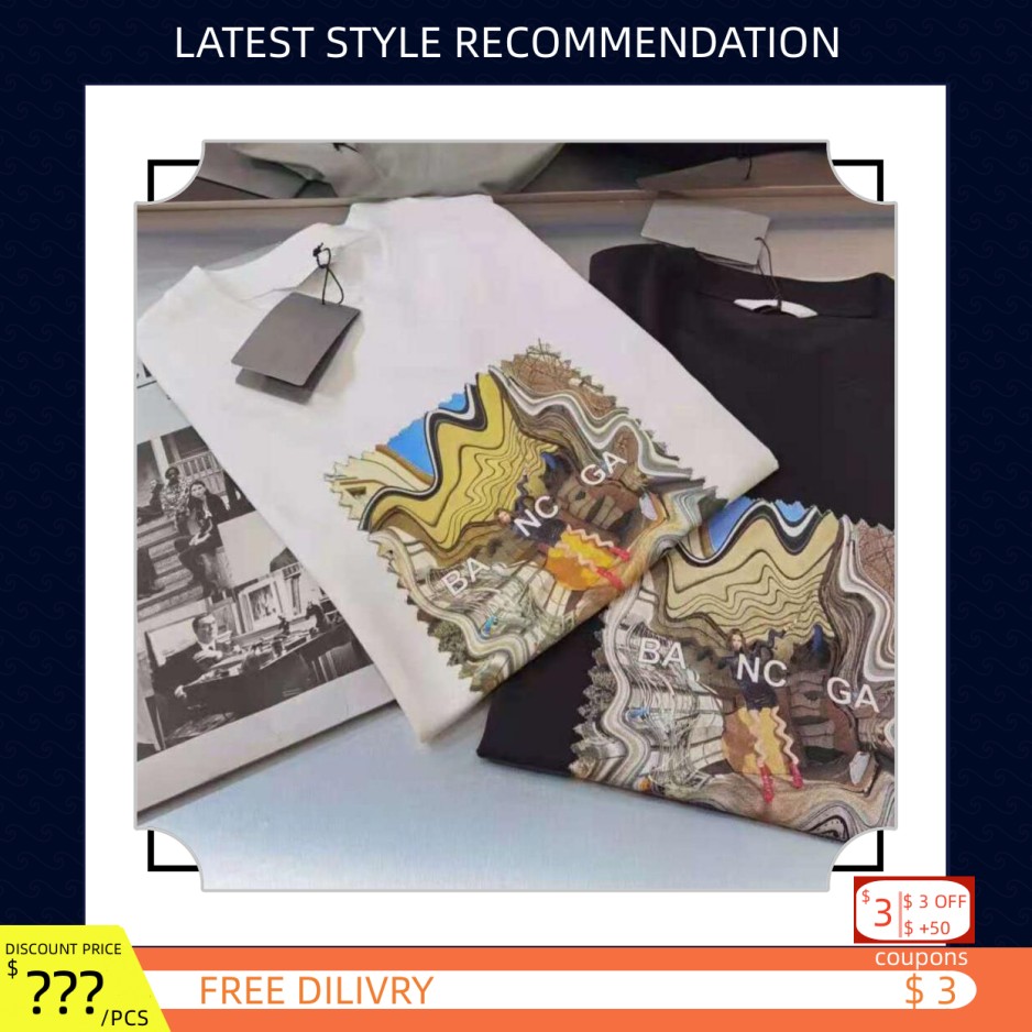 

Summer Mens T Shirt Women Tees Designers Loose Fashion Brands Tops Man Casual Shirt Luxurys Clothing Hip hop Street Clothes Couple's Tshirts, White 07