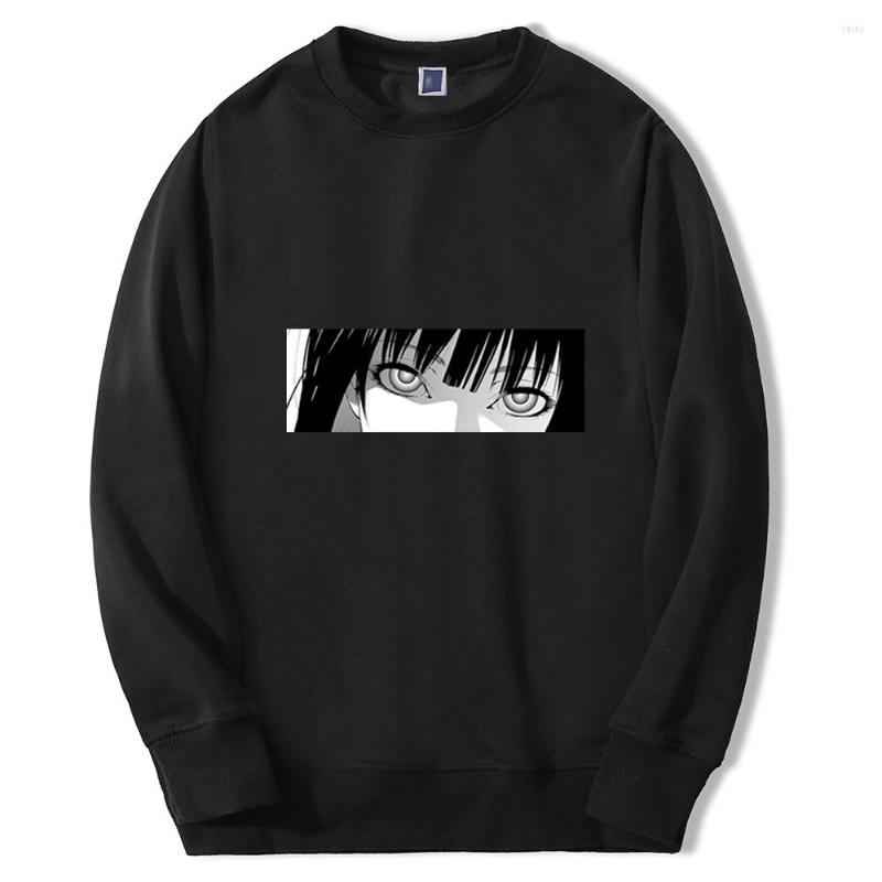 

Men' Hoodies Kakegurui Japan Style Anime Girl Eyes Men Sweatshirt 2023 Autumn Winter Hip Hop Casual Loose Fashoin Pullover, Black