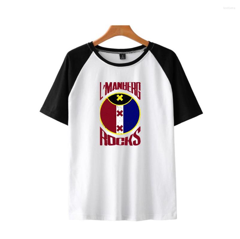 

Men's T Shirts L'Manberg Flag T-shirt Raglan Color O-neck Women Men Logo Dream Team Short Sleeve 2023 Black White Tee, Yellow