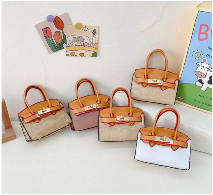 

Designer Kids princess handbags Girls cartoon printed singler shoulder Bags cute fashion Children strawberry watermelon Messenger Bags F1565, Mix colors random