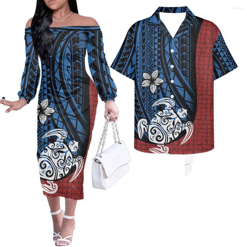 

Casual Dresses Cumagical 2023 Arrival Custom Polynesian Floral DesignTurtle Print Sexy Off Shoulder Bodycon Dress Maxi Shirt, Ysfg00672d69f16
