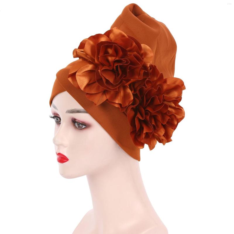 

Ethnic Clothing 2023 African Headtie Summer Elegent Women Solid Color Caps Hats