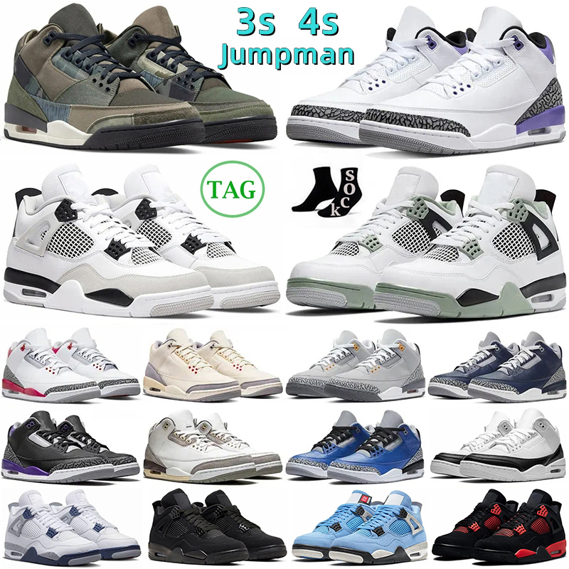 

Jumpman 3 3s Basketball Shoes For Men Women Archaeo Brown Black Cat Dark Iris Military Black Red Thunder Fire Red Pine Green 4s Mens Trainers Outdoor Sports Sneakers, 35