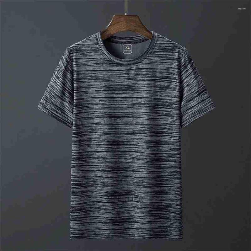 

Men's T Shirts Summer Men Tshirt Short Sleeve Gym Breathable Loose T-shirts Ice Silk Elasticity Plus Size 8XL Blue Gray Tees, Picture color