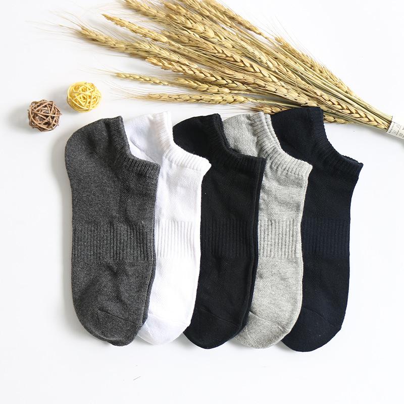

Men's Socks Spring Combed Cotton Men Short Shallow Mouth Low Cut, Black