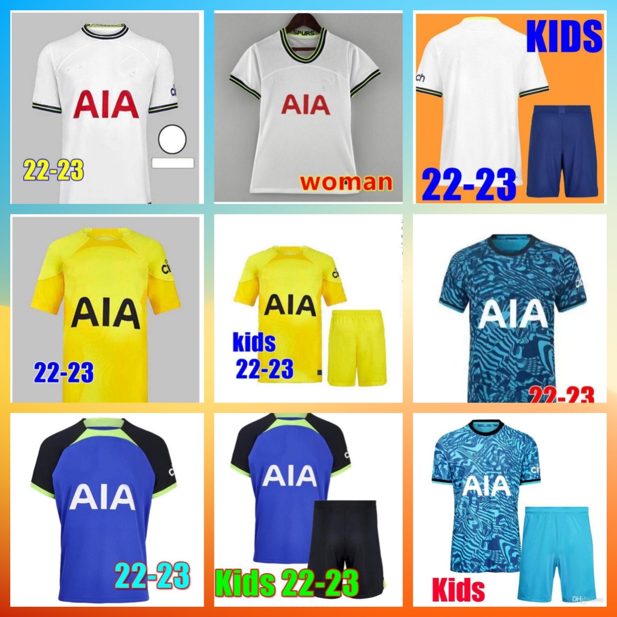 

22 23 KANE SON BERGWIJN Newest Soccer Jerseys HOJBJERG KULUSEVSKI Away 2022 2023 LUCAS DELE Third 3rd Football kit shirt BRYAN tops Men kids sets, 11