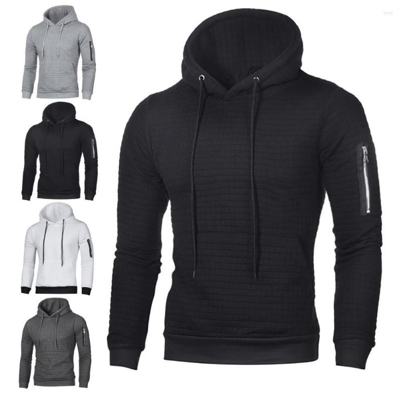 

Men' Hoodies Men Solid Color Jacquard Warm Long Sleeve Pullover Hoodie Sports Sweatshirt Top Winter Sweatshirts Streetswear Coat Jackets, Black