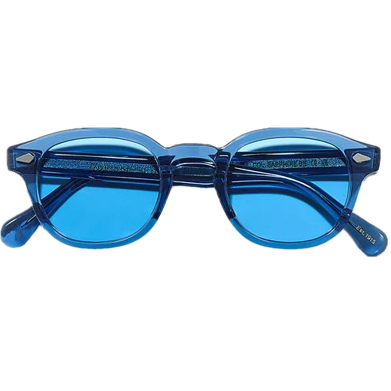 

2023Desi Lem Sunglasses Johnny Depp ColorFading UV400 Unisex Vintage Round Acetates fullrim 49 46 44mm Accustomized Goggles fullset case