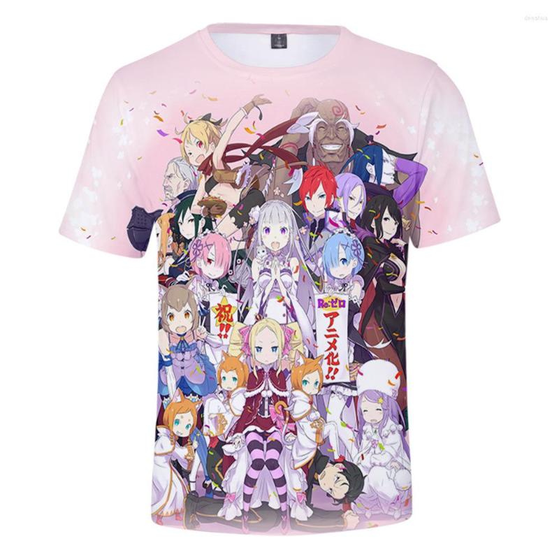 

Men's T Shirts Women Men Cute Girl Ram/Rem Short Sleeve Japan Anime Re: Life A Different World From Zero 3D Print T-shirt Fashion Tops, 014