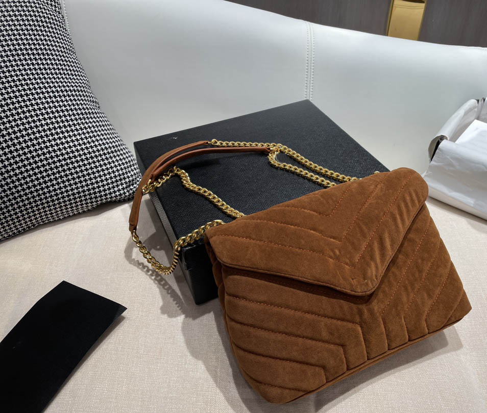 

Designer Tote Bag Mini Luxurys Bags Branded crossbody Handbag LOULOU puffer Nubuck leather Two sizes Shoulder Women Purse Frosted cow designer_bag992, Black