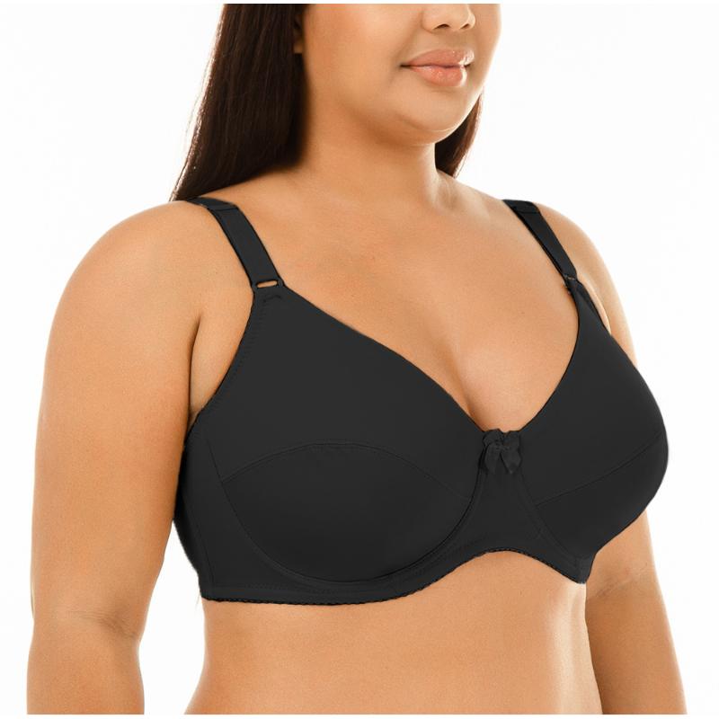 

Bras Classic Black Bra Women Simple Underwire Bralette Soft Cotton Padded Underwear Top Push Up Lingerie Sexy Lace Size 34- 46 Bh C20Bras, C20black