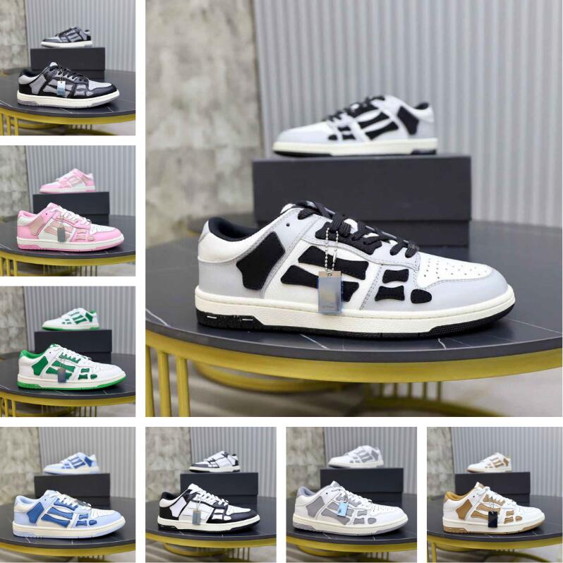 

Top Design Skel Low Top Sneakers Shoes Skeleton Bones Suede Leather Discount Trainers Women Men Skull Couple Skateboard Sports EU35-46 Original Box, 10