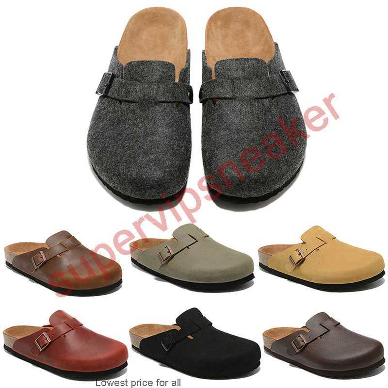 

New designer Boston summer cork flat sandals Fashion designs leather slippers Favourite Beach Casual shoes Clogs for Women Men bag head, 19