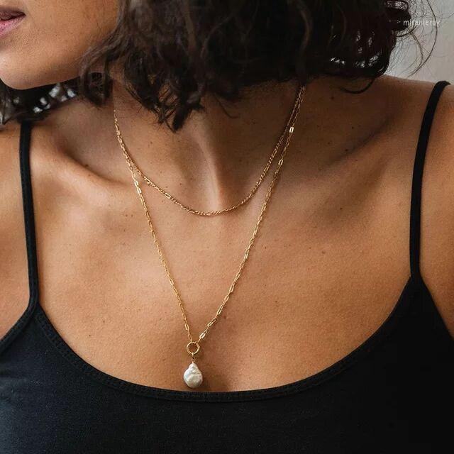 

Choker 925 Sterling Silver Multi Layer Necklace For Women Classic 2MM Cuban Chain 41 5CM Gold Plated Fashion Wedding Christmas Jewelry