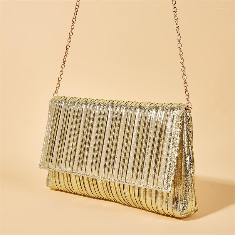 

Evening Bags TRAVEASY Ladies Handbags Fashion Metallic Glitter Clutch Bag For Woman Wedding Party Female Designer Luxury, Sliver women bags