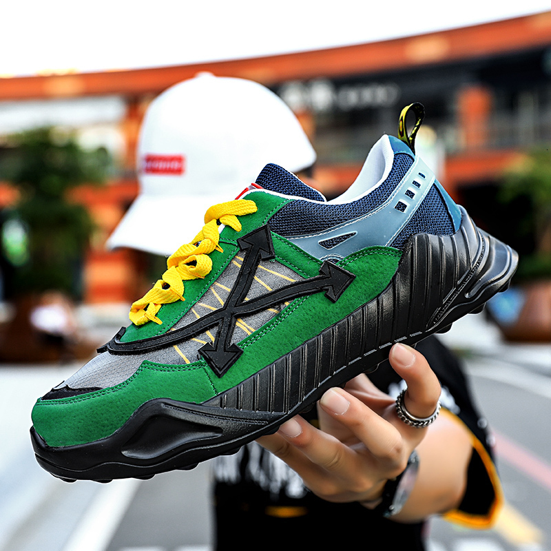

Dress Shoes 2023 Arrival Spring Men's Casual Mixed Color Shoe For Man Comfortable Sneakers Male Non Slip Harajuku Style X 230225, Green