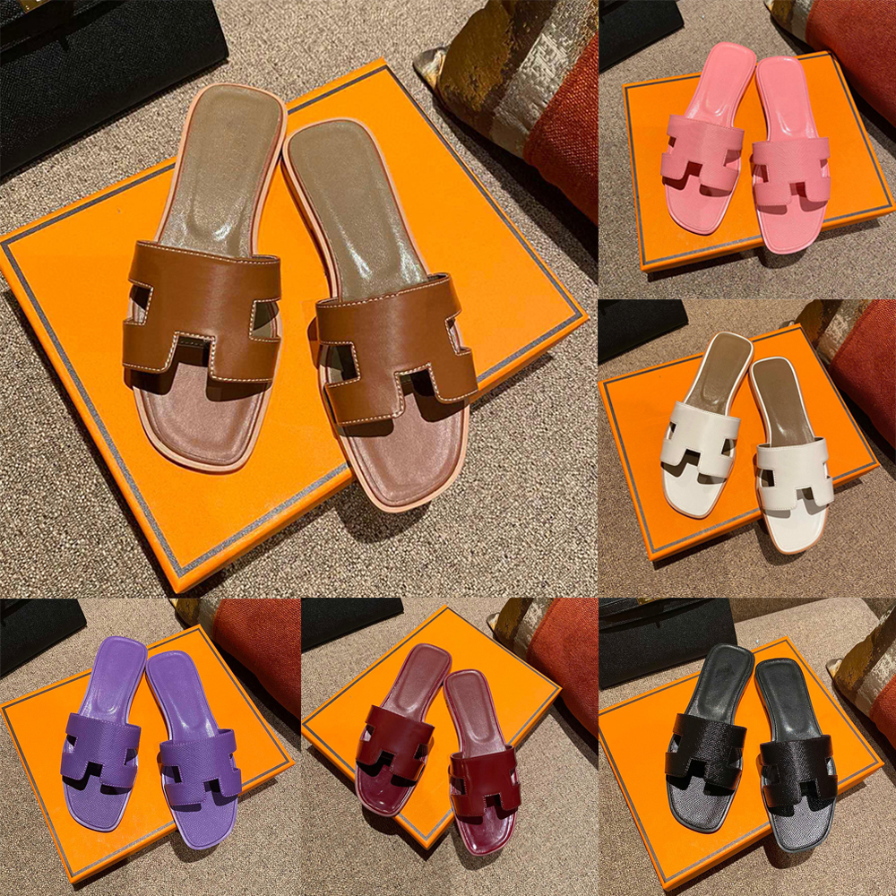 

ORAN SANDAL Designer H Slippers Oran Sandals For Women Summer Luxury Ladies Fashion Casual Classic Flat Solid Chic Home Beach Slides Shoes White EGERIE CHYPRE, 02
