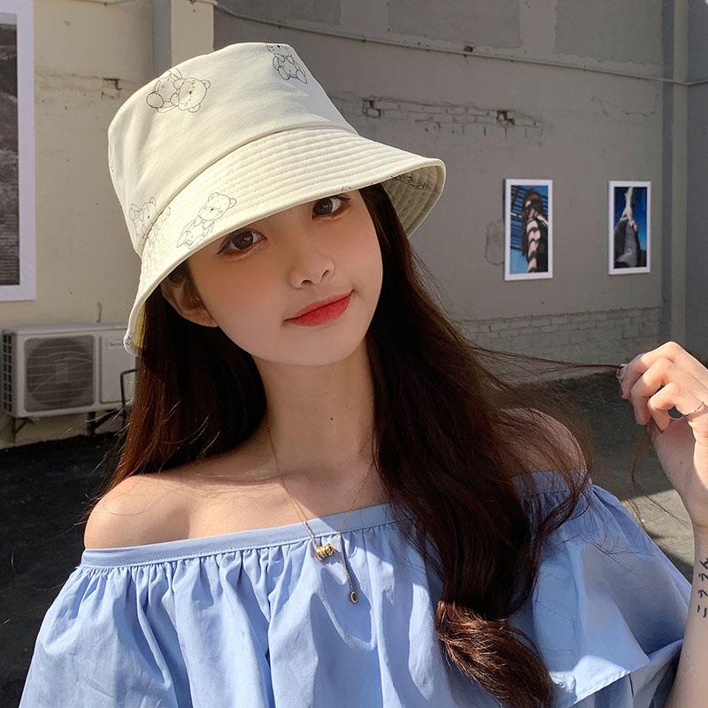 

Wide Brim Hats Fisherman Hat Female Summer Joker Basin Web Celebrity Sunshade Sunscreen Number Lovely Soft Sister INS Fashion, Black